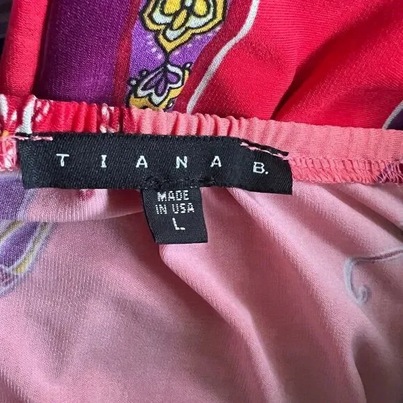 Tiana B. Colorful Midi Dress Size L - Picture 4 of 5